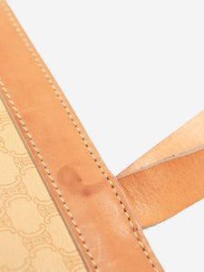 Celine Celine Red CELINE Macadam Canvas Shoulder Bag PVC Leather Beige Gold Auth 95141 - size