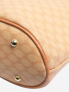 Celine Celine Red CELINE Macadam Canvas Shoulder Bag PVC Leather Beige Gold Auth 95141 - size