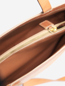 Celine Celine Red CELINE Macadam Canvas Shoulder Bag PVC Leather Beige Gold Auth 95141 - size