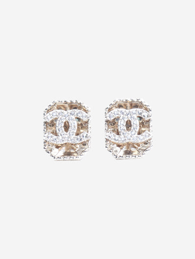 Gold CC square stud earrings Earrings Chanel 