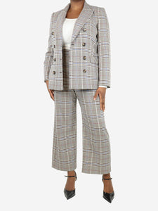 Veronica Beard Multicolour checkered two-piece suit set - size UK 16