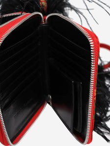 Marques / Almeida Red floral jacquard crossbody bag