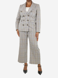 Veronica Beard Multicolour checkered two-piece suit set - size UK 16