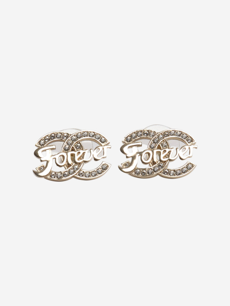 Gold CC forever stud earrings Earrings Chanel 