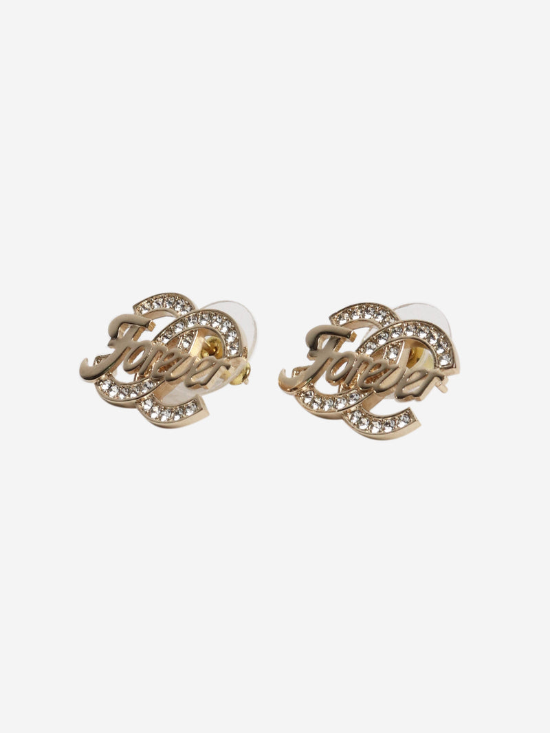 Gold CC forever stud earrings Earrings Chanel 