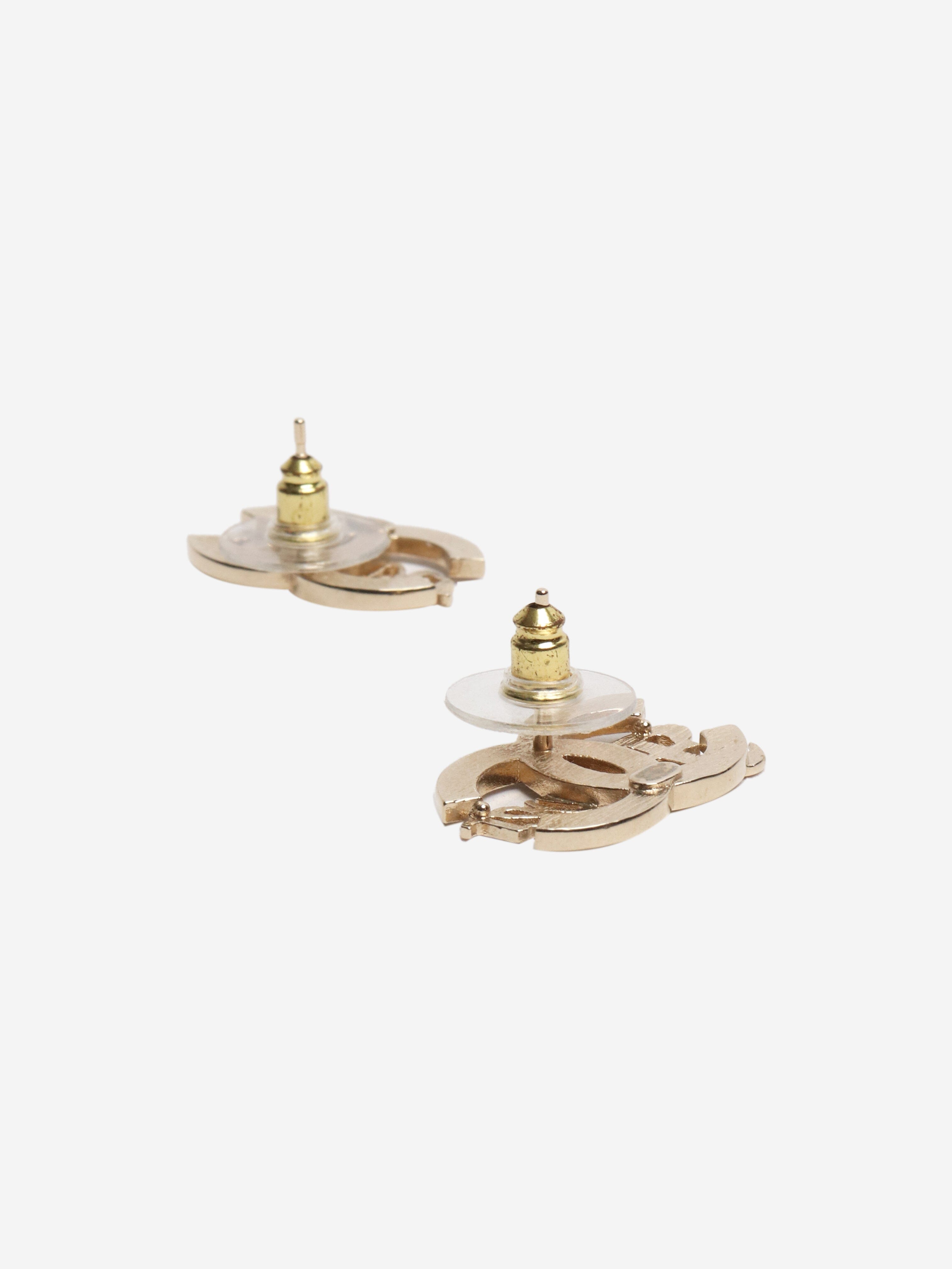 Gold CC forever stud earrings Earrings Chanel 