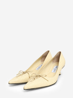 Cream elaphe Scarlett 50 pumps - size EU 40.5 Heels Jimmy Choo 