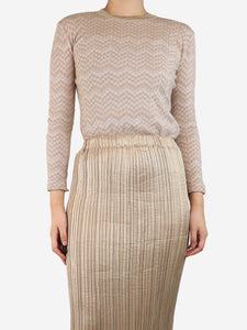 Missoni Beige wool zigzag sweater - size M