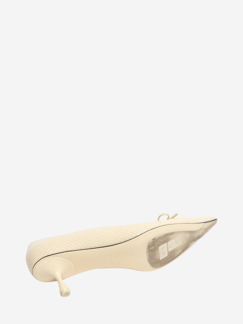 Cream elaphe Scarlett 50 pumps - size EU 40.5 Heels Jimmy Choo 