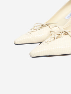 Cream elaphe Scarlett 50 pumps - size EU 40.5 Heels Jimmy Choo 