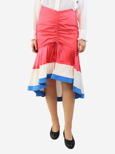 Pink ruched midi skirt - size UK 10 Skirts Prabal Gurung 