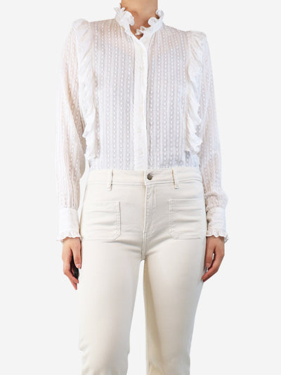 Isabel marant Etoile White textured shirt blouse - size UK 8 Tops Isabel marant Etoile 