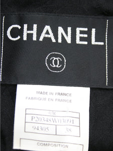 Chanel Black boucle cropped jacket - size UK 10