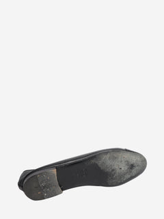 Black leather ballet flats - size EU 41.5 Flat Shoes Chanel 