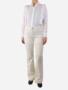 Kujten Ivory high-waisted jeans - size UK 12