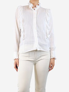 Isabel marant Etoile Isabel marant Etoile White textured shirt blouse - size UK 8