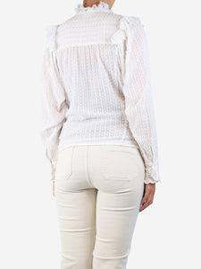 Isabel marant Etoile Isabel marant Etoile White textured shirt blouse - size UK 8