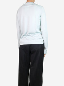 Loro Piana Pale green silk-blend crewneck sweater - size UK 12