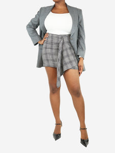 Isabel Marant Grey plaid mini skirt - size UK 12