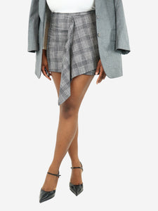 Isabel Marant Grey plaid mini skirt - size UK 12