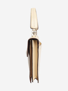 Cream leather top handle bag Shoulder bags Prada 