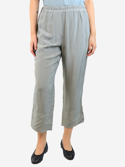Grey elasticated sateen trousers - size UK 12 Trousers Acne Studios 