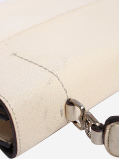 Cream leather top handle bag Shoulder bags Prada 