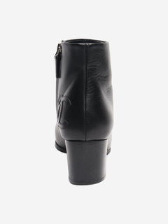 Black leather ankle boots - size EU 38 (UK 5) Boots Chanel 