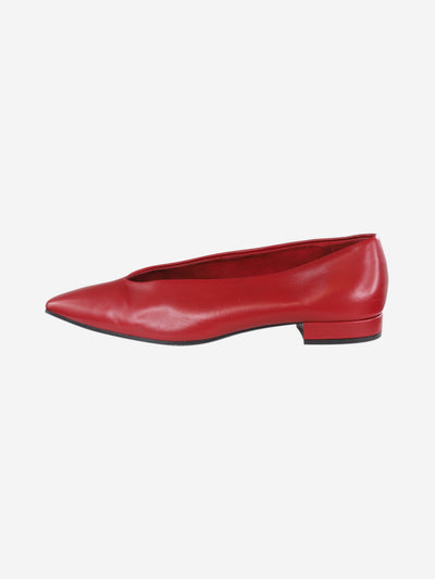 Red Rebecca ballerina flat shoes - size EU 38.5 Flat Shoes Loro Piana 