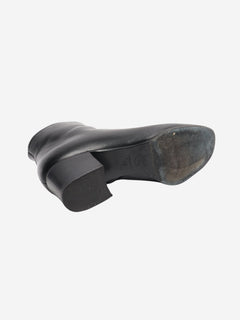 Black leather ankle boots - size EU 38 (UK 5) Boots Chanel 