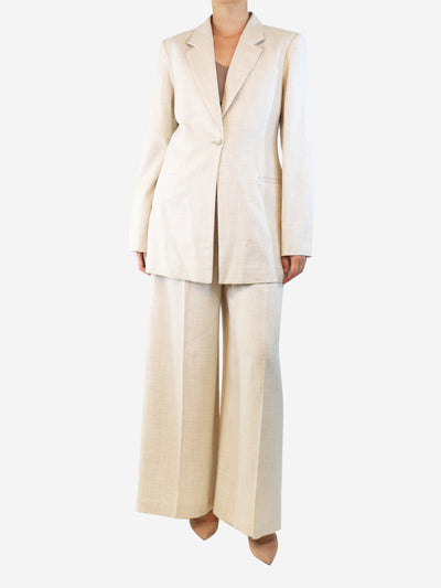 Neutral linen-blend suit set - size UK 10 Sets Joseph 