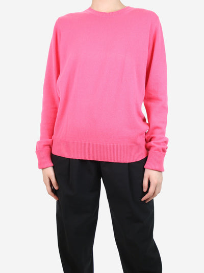 Pink crewneck cashmere jumper - size L Knitwear Crimson 