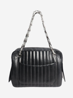 Black 2005 Mademoiselle Ligne vertical quilted camera bag Shoulder bags Chanel 