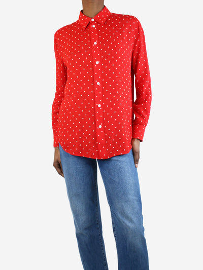 Red polka dot shirt - size UK 8 Tops Celine 