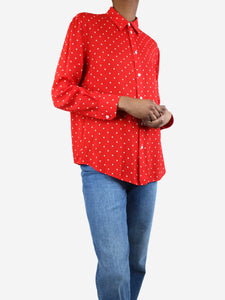 Celine Red polka dot shirt - size UK 8