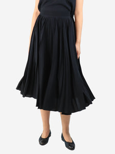 Gucci Black pleated midi skirt - size UK 8