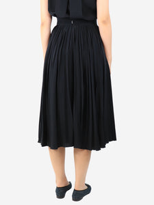 Gucci Black pleated midi skirt - size UK 8