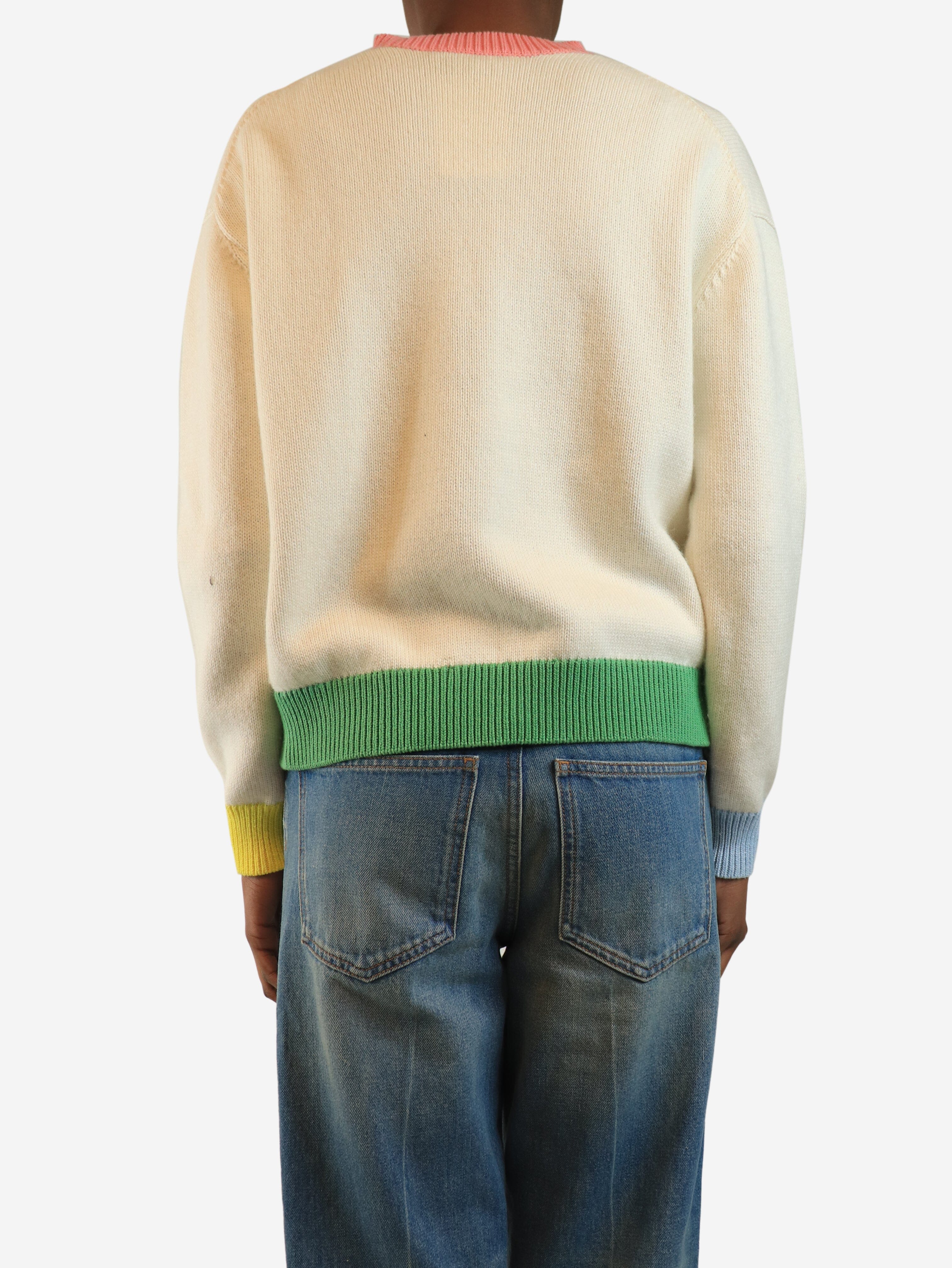 Cream banana phone jumper - size XS Knitwear Lela Rose 