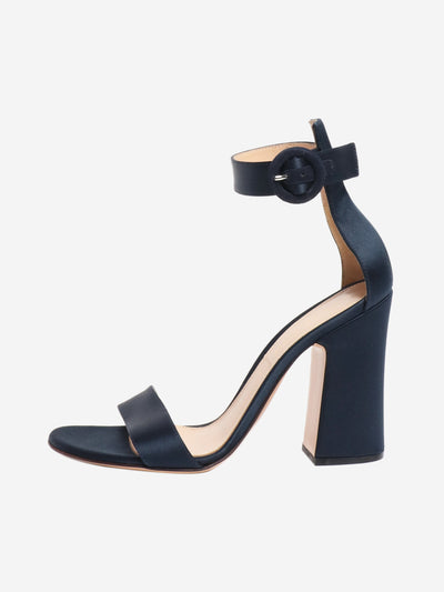 Navy satin heeled sandals - size EU 37 Heels Gianvito Rossi 