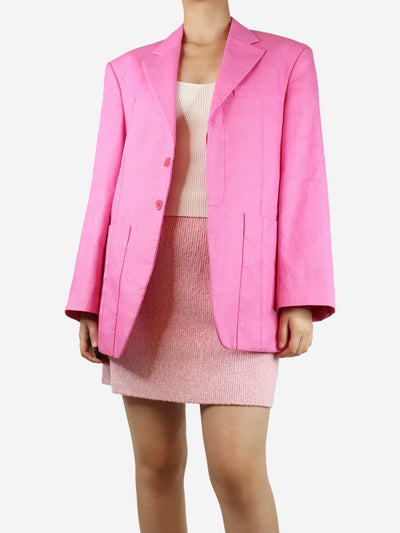 Pink woven blazer - size UK 8 Coats & Jackets Jacquemus 