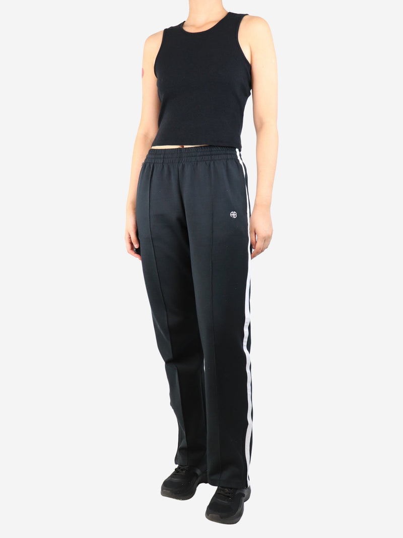 Black sport trackpants - size UK 8 Trousers Anine Bing 