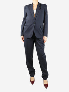 Isabel Marant Etoile Navy blue check two-piece suit set - size UK 8