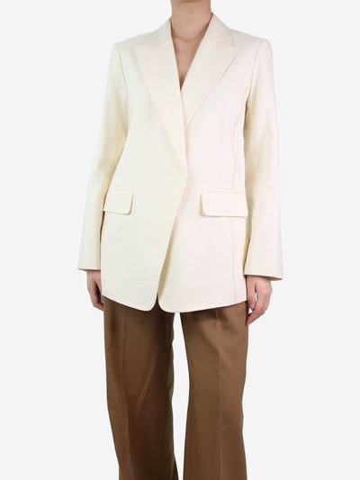 Cream linen and silk-blend blazer - size UK 10 Coats & Jackets Chloe 