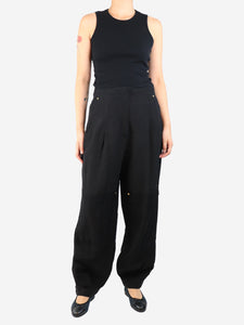 Loewe Black carpenter style baggy trousers - size UK 12