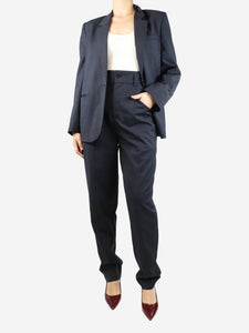 Isabel Marant Etoile Navy blue check two-piece suit set - size UK 8