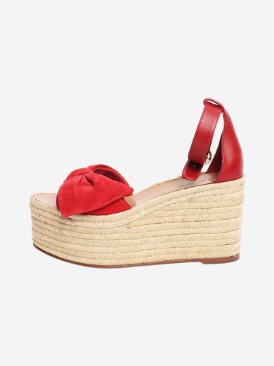 Red bow wedge-espadrilles - size EU 37 Heels Valentino 