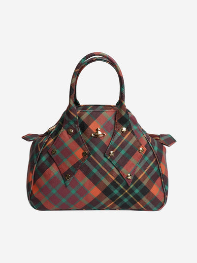 Multicolour plaid pleather Orb top handle bag Top Handle Bags Vivienne Westwood 