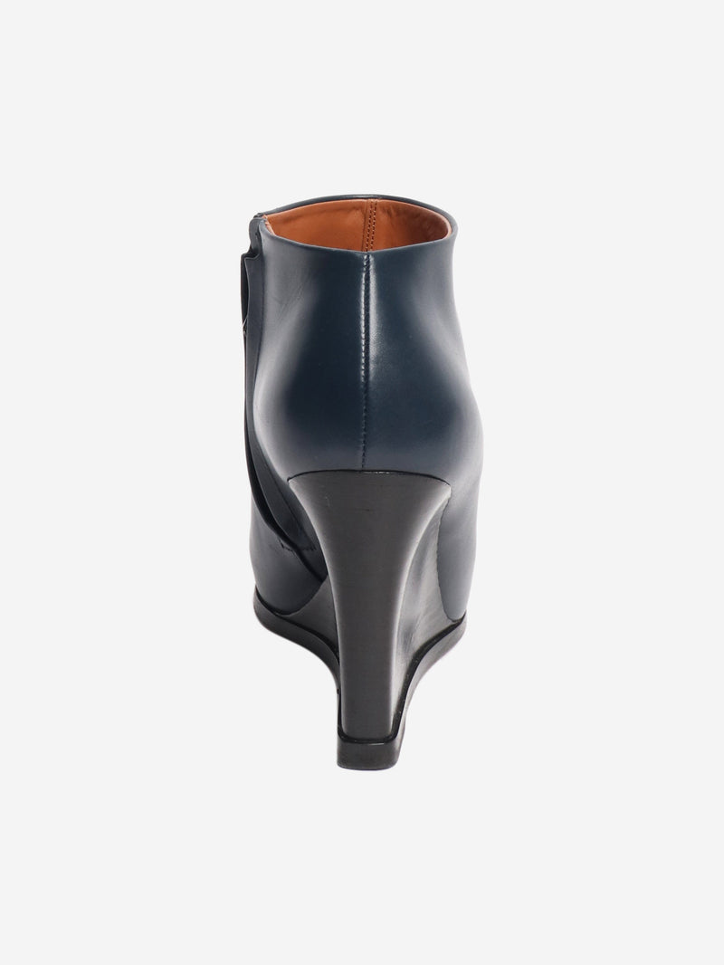 Navy wedged ankle boots - size EU 37.5 Boots Celine 