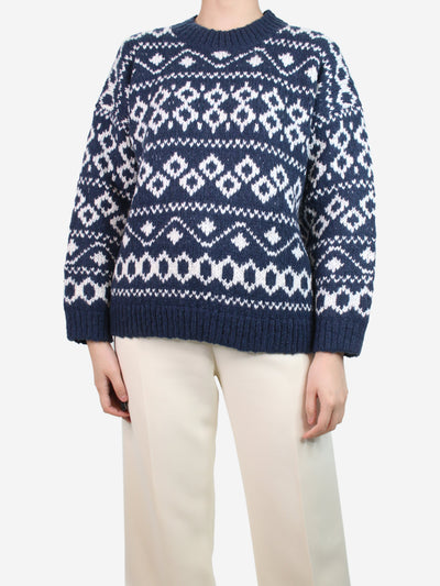 Dark blue patterned jumper - size XS Knitwear Vince 