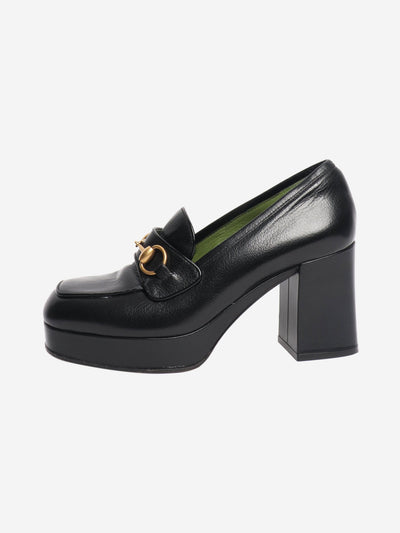 Black Horsebit leather loafer pumps - size EU 38.5 Heels Gucci 